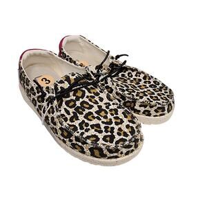 Hey Dude Wendy Youth Cheetah Pink Size 3 NWT